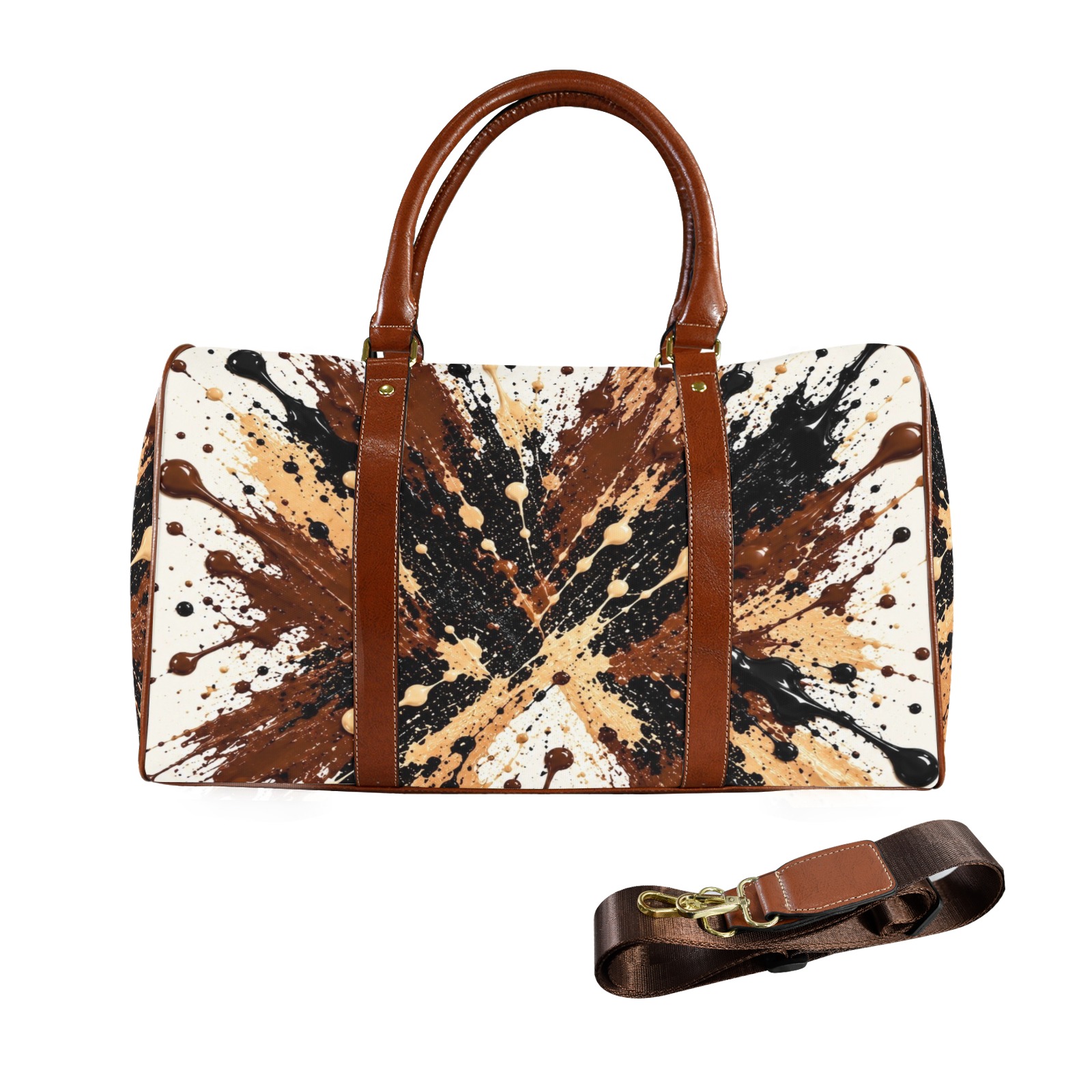 BUGZY MILAN Mocha Splash Travel Bag - Image 6