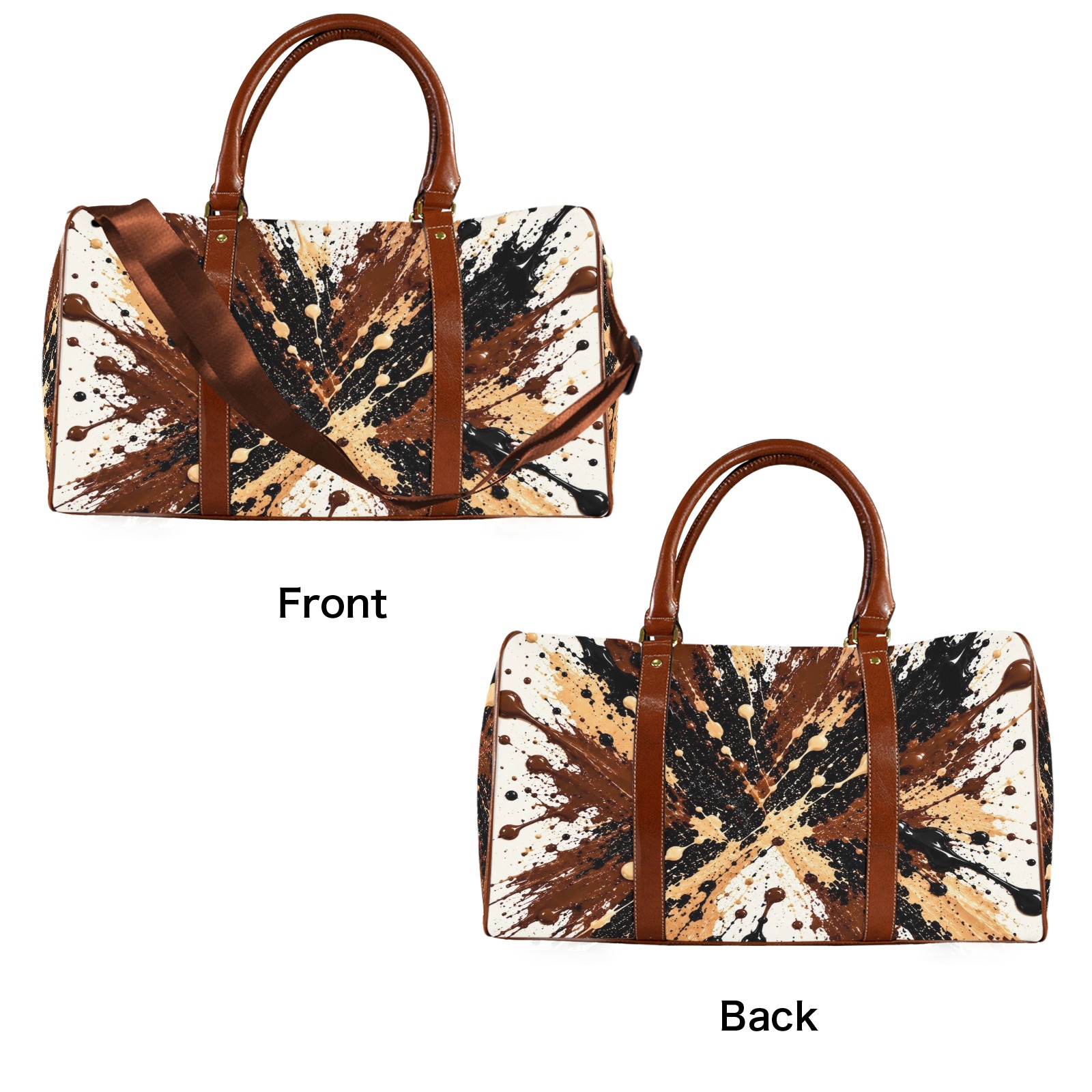 BUGZY MILAN Mocha Splash Travel Bag - Image 3