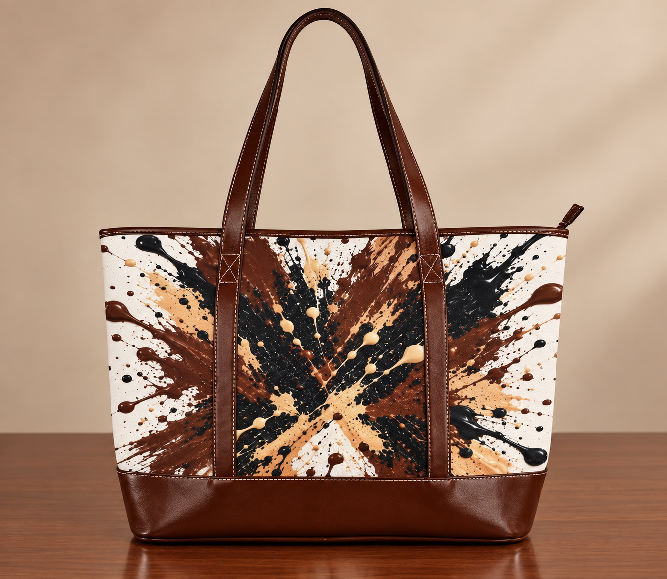 BUGZY MILAN Mocha Splash Tote Bag