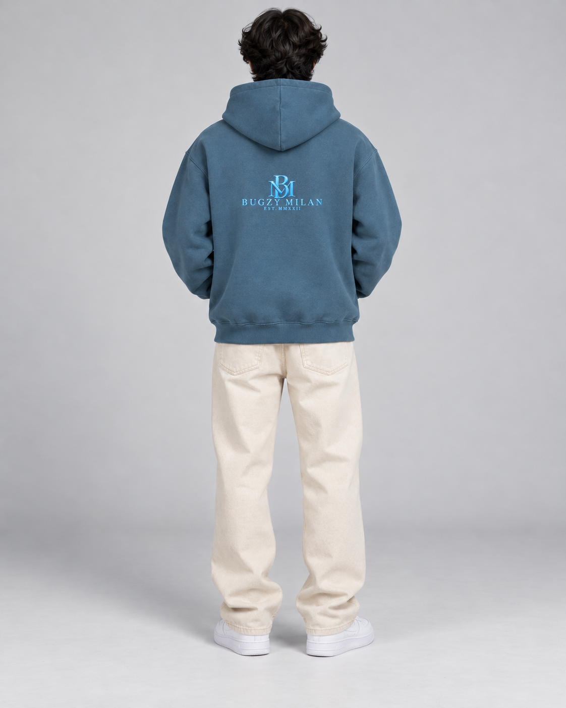 Bugzy Milan Oversized Dual-Zip Fleece Hoodie - Image 3