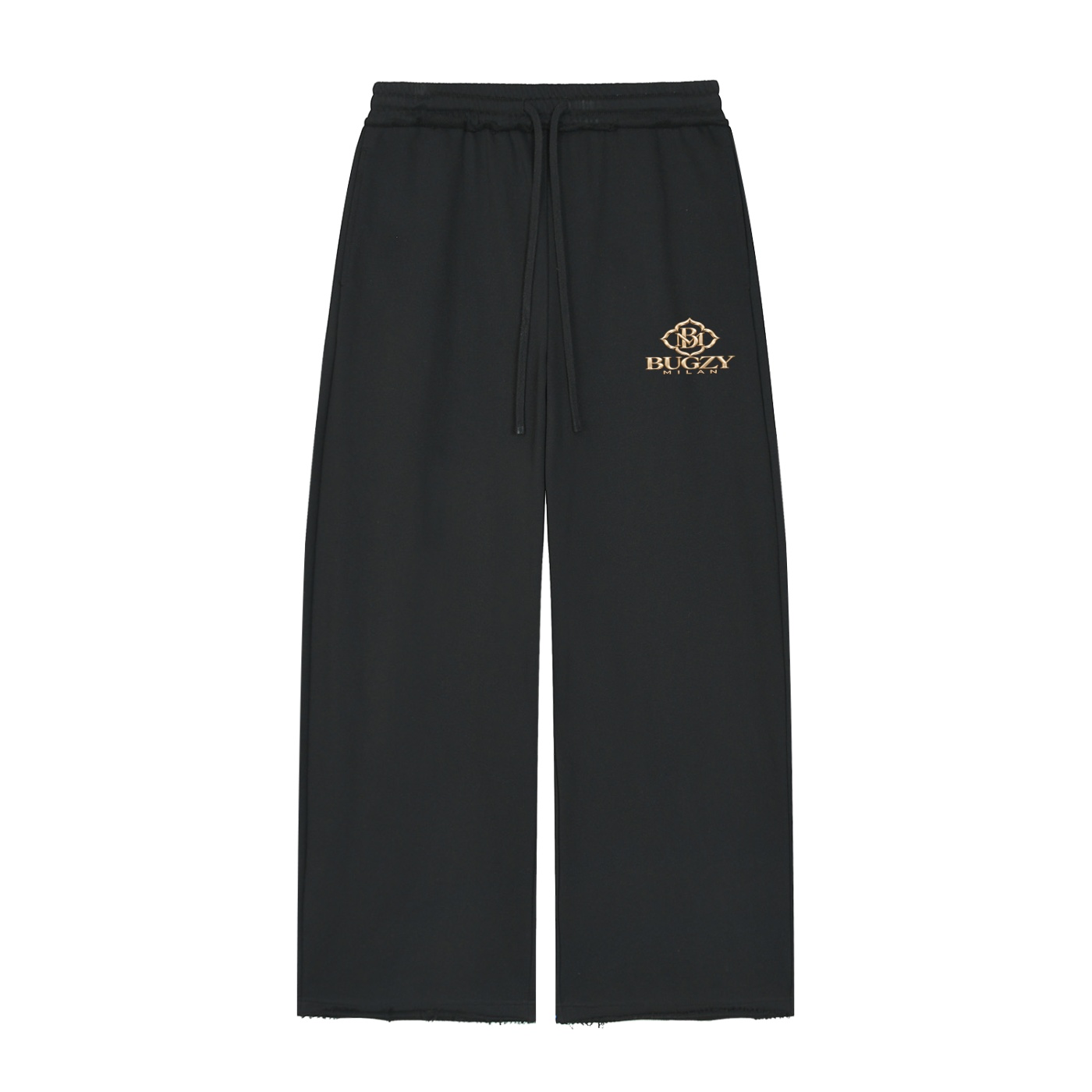 Bugzy Milan Women’s Raw-Edge Wide-Leg Sweatpants - Image 3