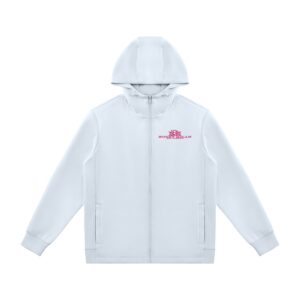 Bugzy Milan women Heavyweight Drawstring Full-Zip Hoodie -Light Blue