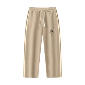 Bugzy Milan Men's Contrast Stripe Straight-Leg Track Pants