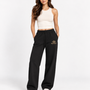 Bugzy Milan Women’s Raw-Edge Wide-Leg Sweatpants