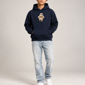 Bugzy Milan Kids & Youth Fleece Hoodie – Navy Blue