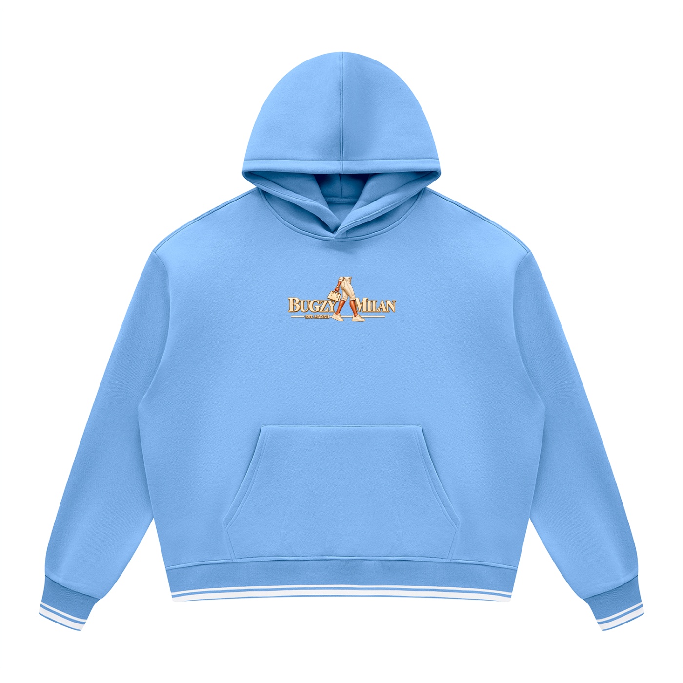 Bugzy Milan Women's Oversized Color-Block Fleece Hoodie - Image 4