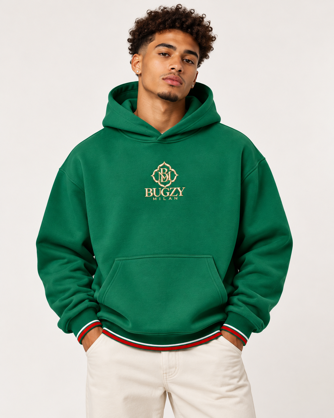 Bugzy Milan Oversized Color-Block Hoodie