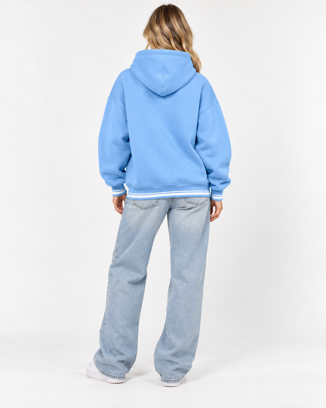 Bugzy Milan Women's Oversized Color-Block Fleece Hoodie - Image 3
