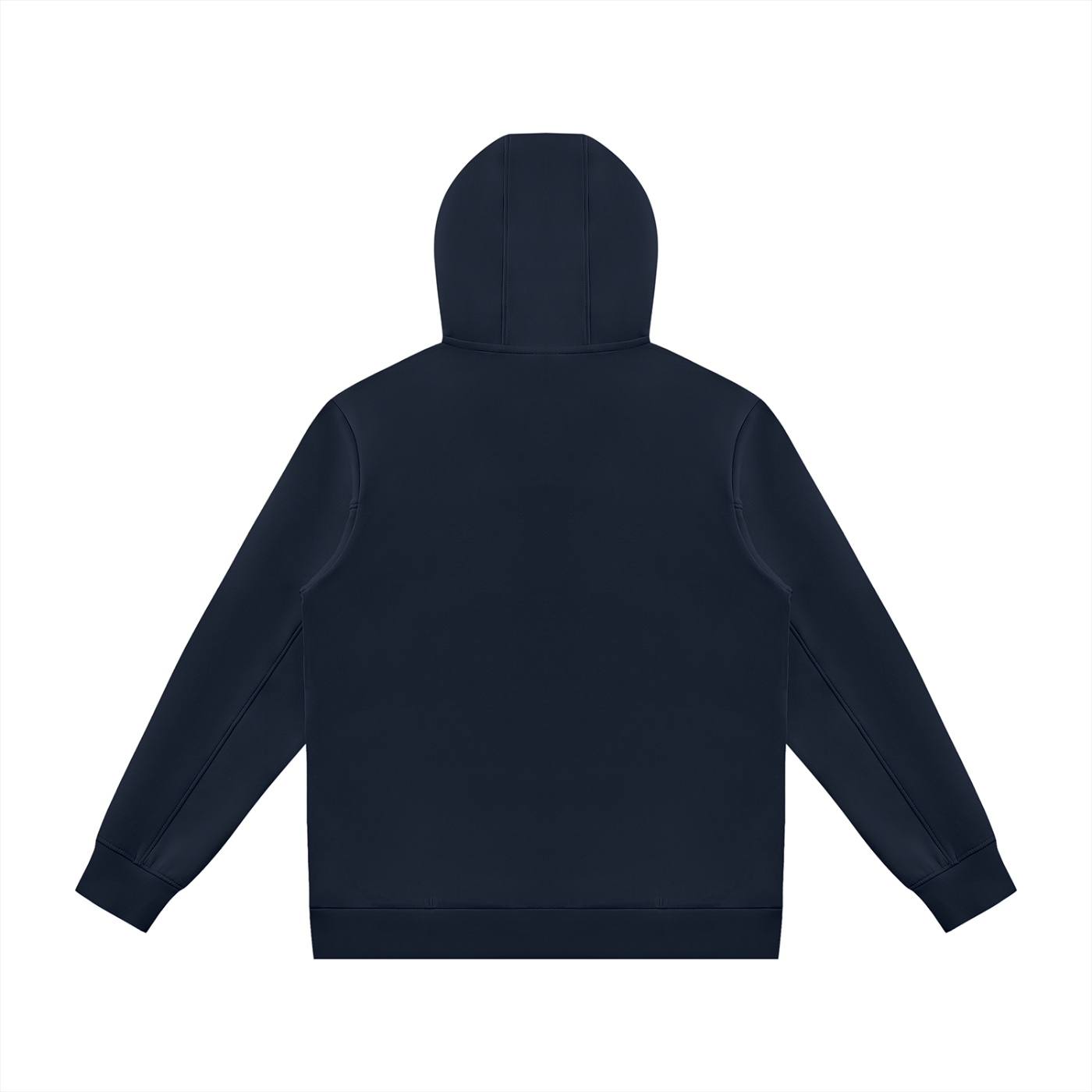 Bugzy Milan Men Heavyweight Drawstring Full-Zip Hoodie -Navy Blue - Image 2