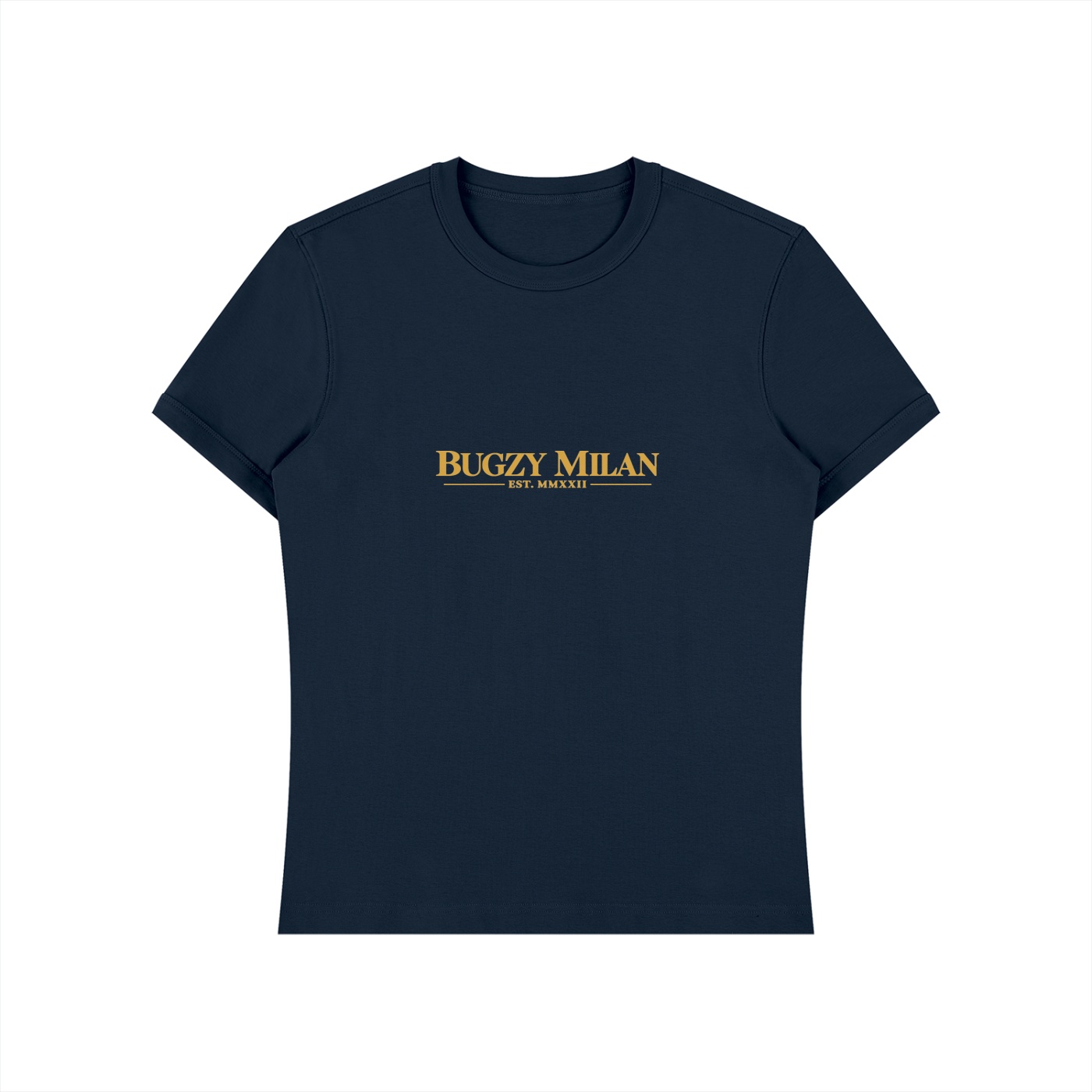Bugzy Milan MMXXII Signature Slim-Fit T-Shirt– Navy - Image 3