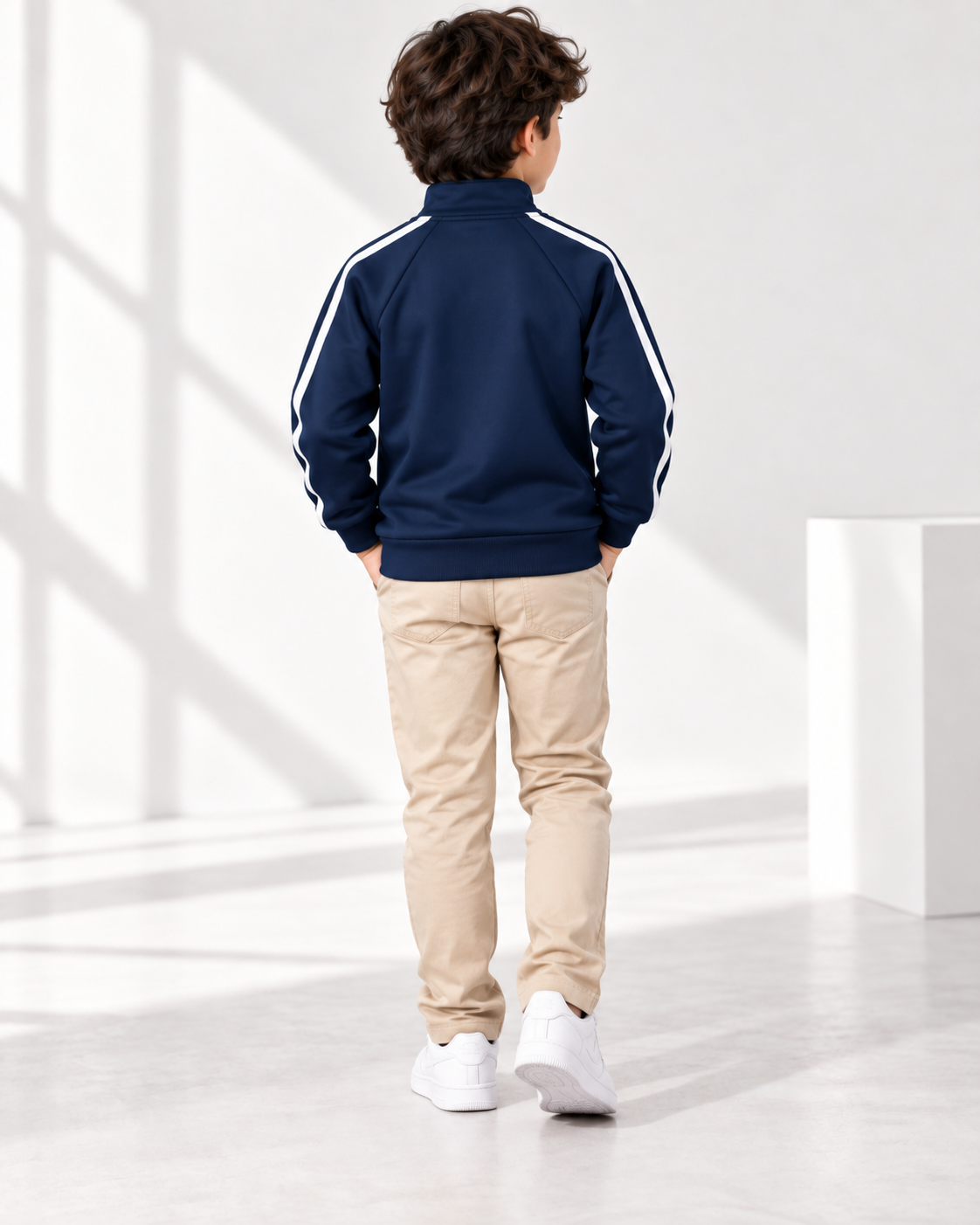 Bugzy Milan Kids & Youth Track Jacket – Navy Blue - Image 4