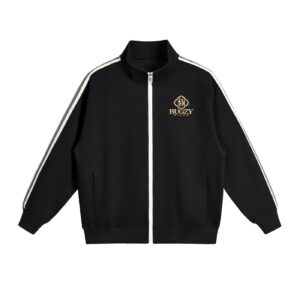 Bugzy Milan Men's Oversized Contrast Stripe Track Jacket
