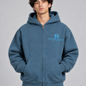 Bugzy Milan Oversized Dual-Zip Fleece Hoodie