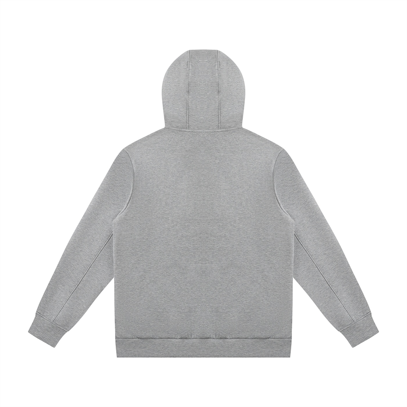 Bugzy Milan Men Heavyweight Drawstring Full-Zip Hoodie -Light Grey - Image 2