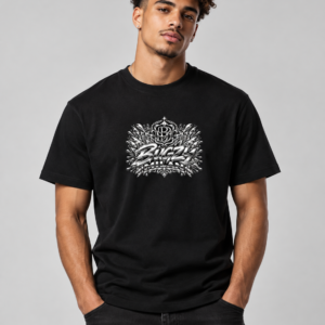 Bugzy Milan Bold Chrome T-Shirt – Black