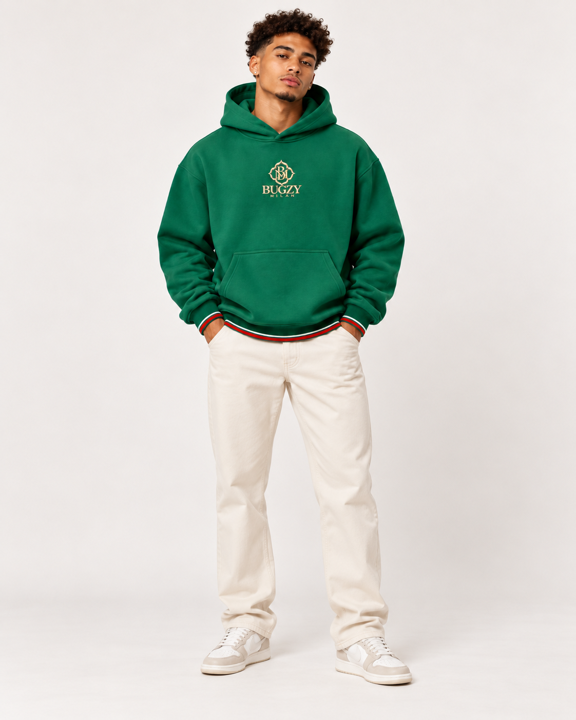 Bugzy Milan Oversized Color-Block Hoodie - Image 2