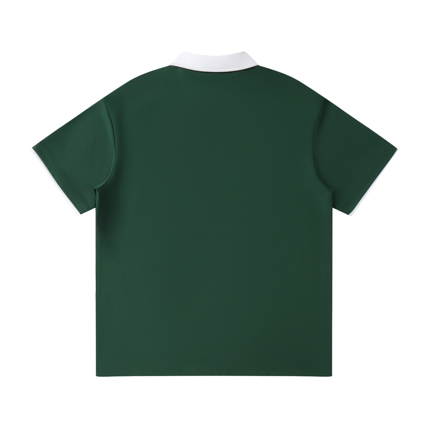 Bugzy Milan Contrast Collar Raglan Polo Shirt - Green - Image 4