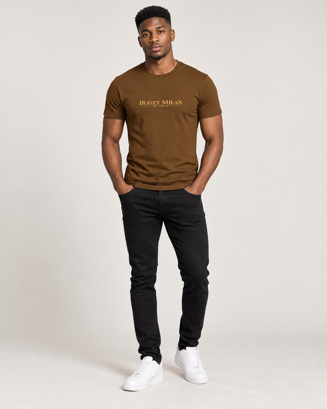 Bugzy Milan Slim-Fit T-Shirt – Coffee