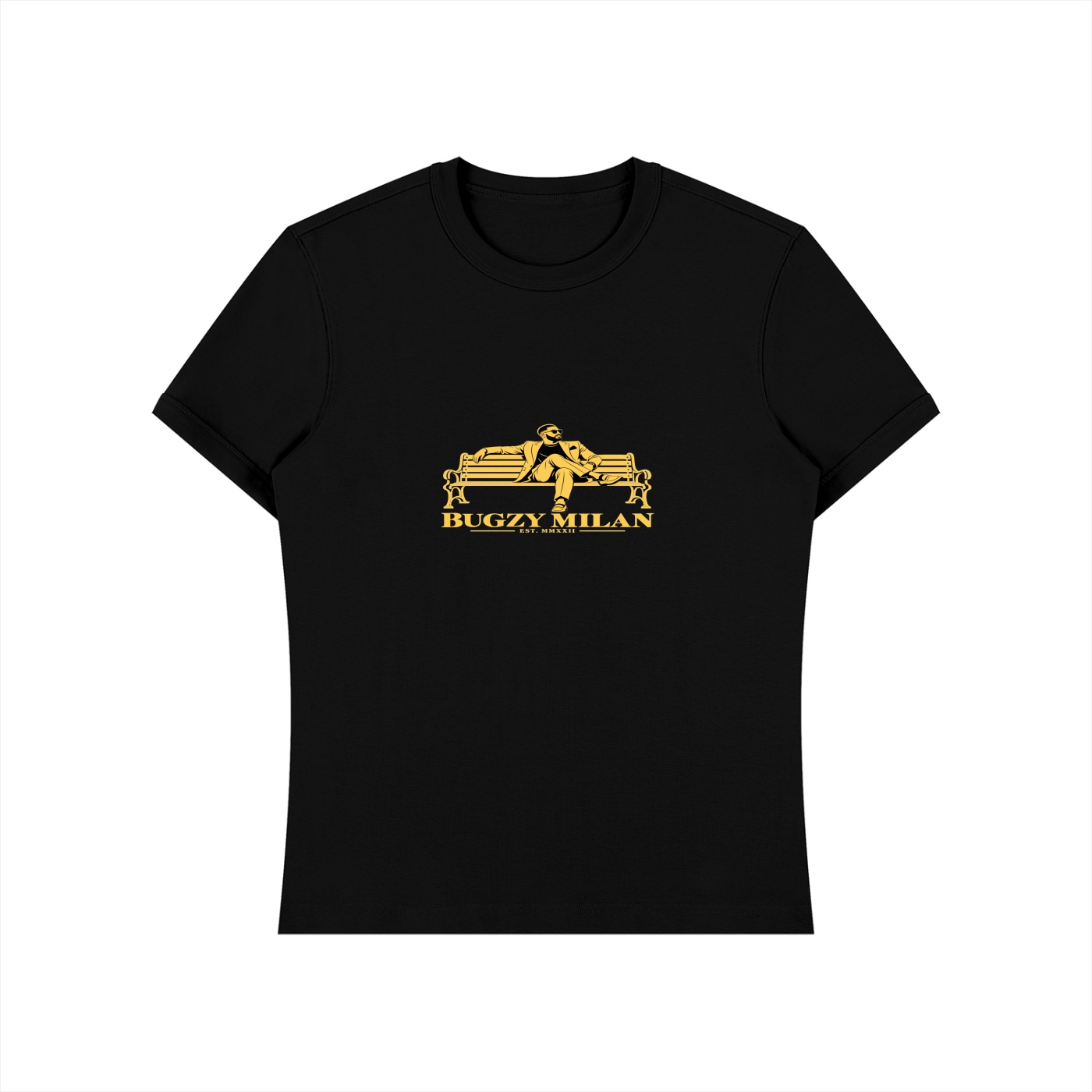 Bugzy Milan Baller Slim-Fit T-Shirt – Black - Image 3